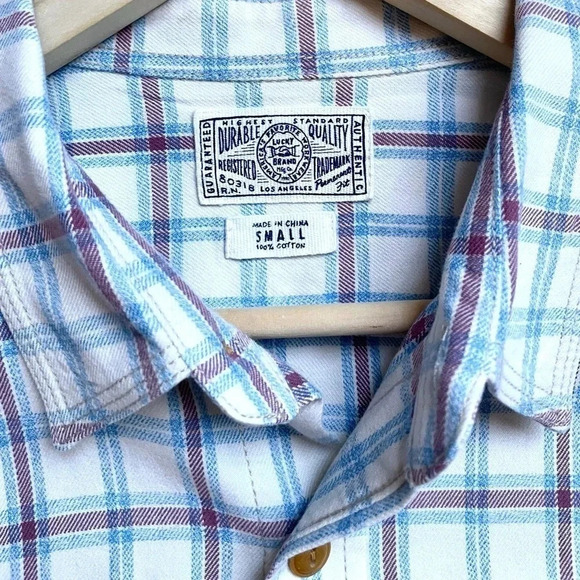 Lucky Brand Western Plaid Long Sleeve Flannel Shirt - Picture 2 of 4